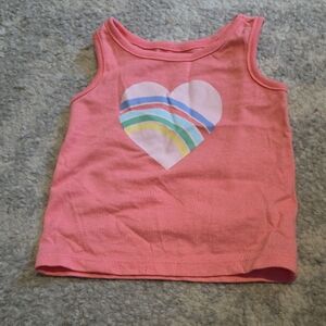 Garanimals Pink Tank Top with Heart and Rainbow